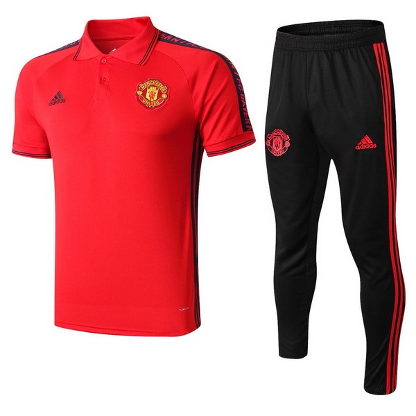 Polo Conjunto Completo Manchester United 2019-20 Rojo Negro